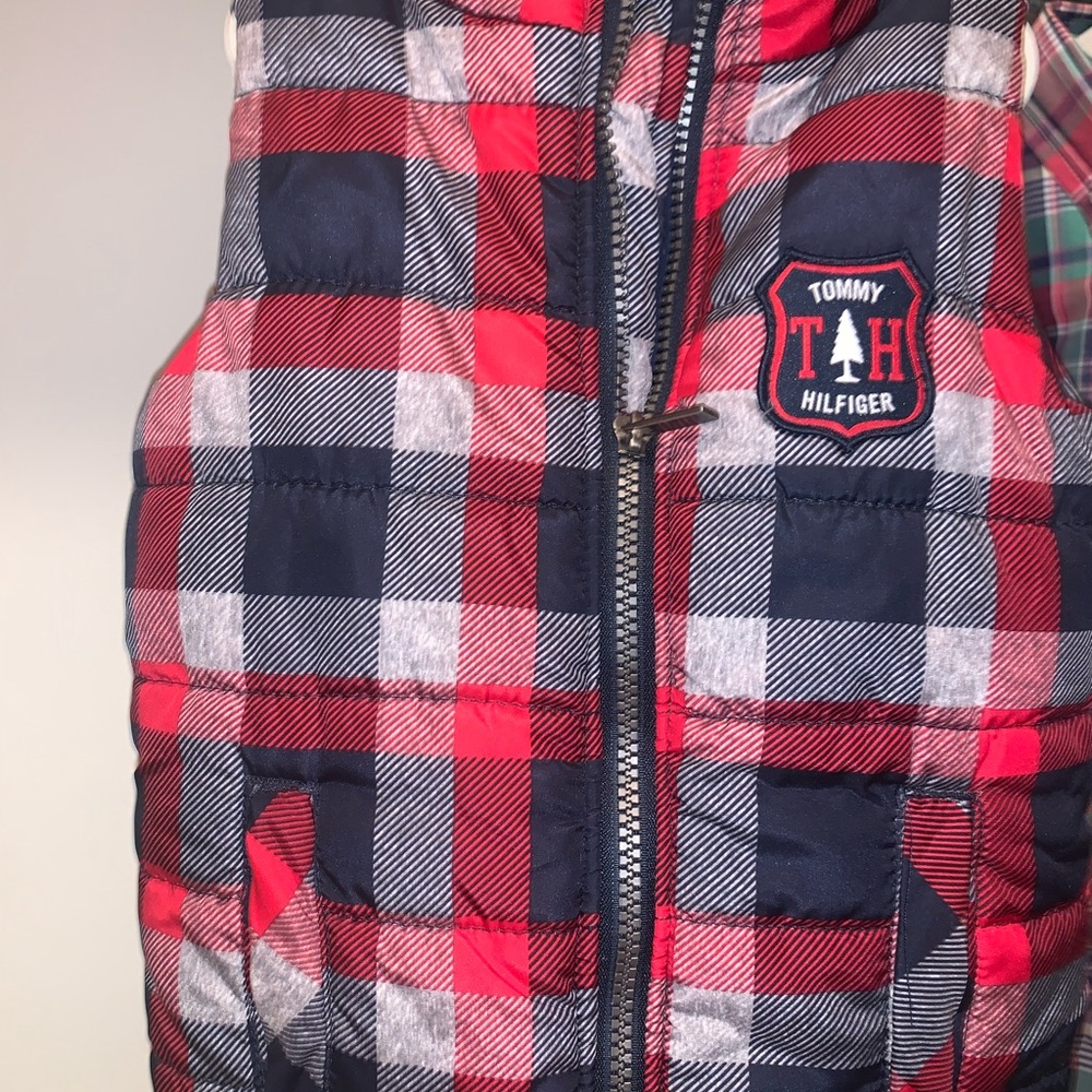 Tommy Hilfiger Red and Blue Plaid Vest